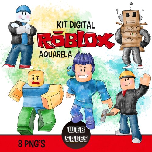 Kit Digital Roblox - Aquarela