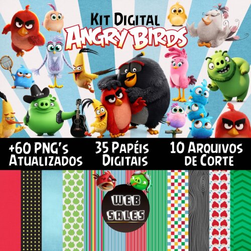 Kit Digital Angry Birds - Festa Pronta