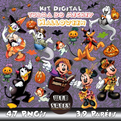Kit Digital Turma Do Mickey Halloween