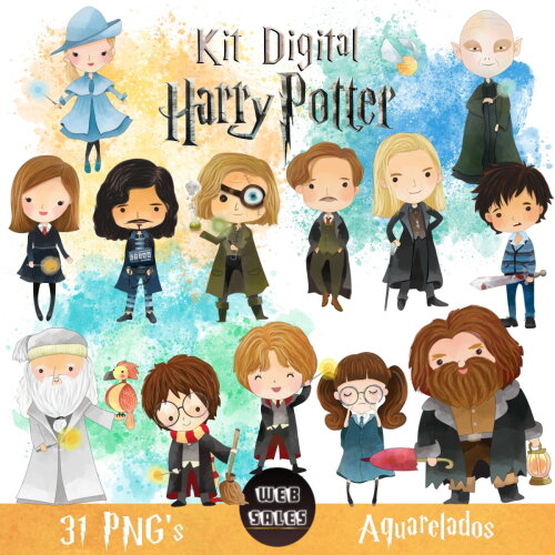 Kit Digital Harry Potter - Aquarela