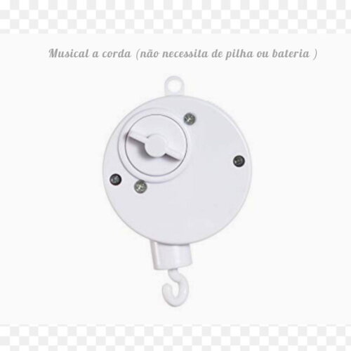 Móbile de Berço Musical Ursinho no Balão e Nuvens em Feltro