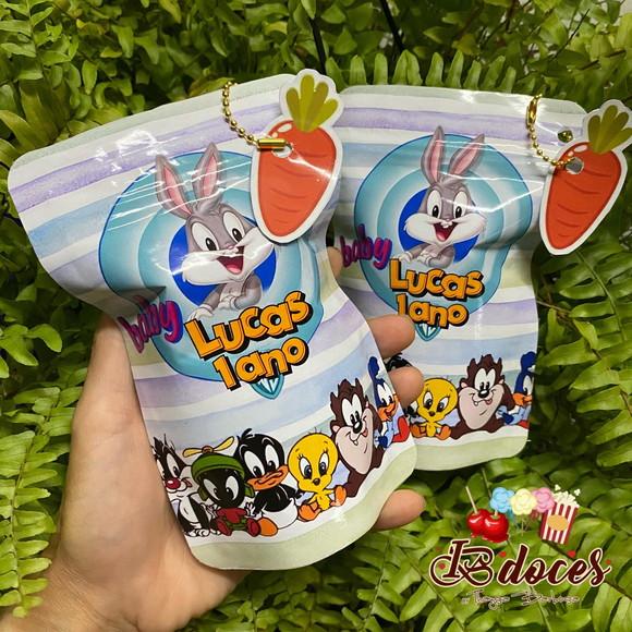 Pipoca Gourmet na Zip Lock com Adesivo no Tema da Festa.