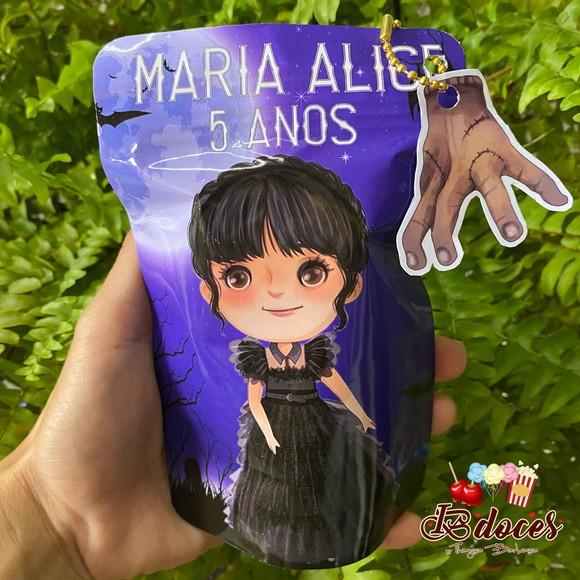 Pipoca Gourmet na Zip Lock com Adesivo no Tema da Festa.
