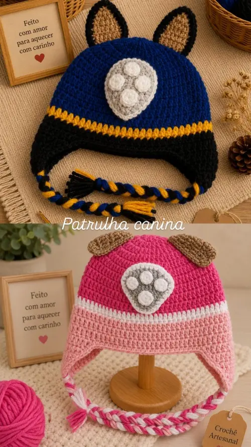 Toucas personagens infantil Patrulha canina