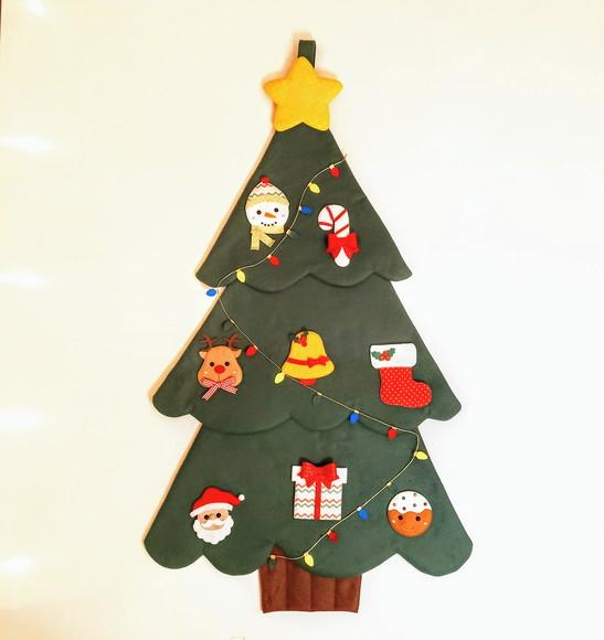 Arvore de Natal Montessoriana em Feltro-interativa-sensorial