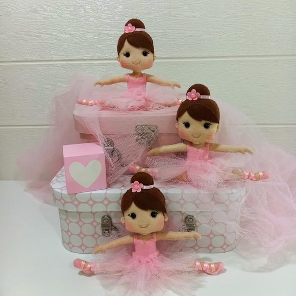 Boneca Bailarina em Feltro