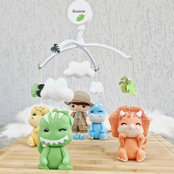 Mobile de Berço Musical Dinossauro - Dinos Fofos