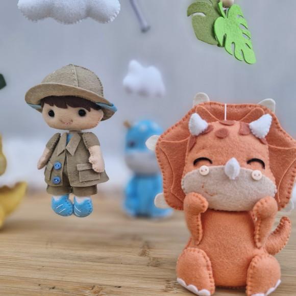Mobile de Berço Musical Dinossauro - Dinos Fofos