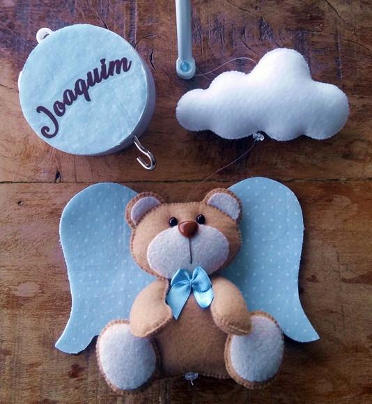 MÓBILE DE BERÇO MUSICAL URSINHO ANJO
