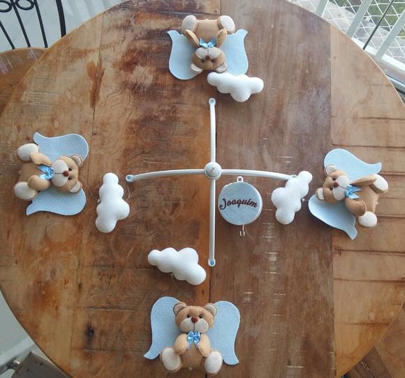 MÓBILE DE BERÇO MUSICAL URSINHO ANJO