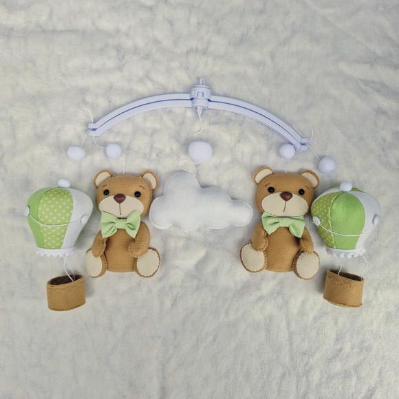Móbile para Berço Balão e Ursinho