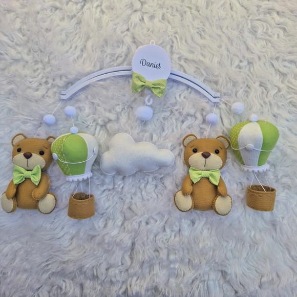 Móbile para Berço Balão e Ursinho
