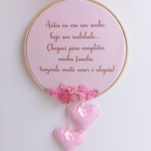 PORTA MATERNIDADE BASTIDOR ANJINHA DA GUARDA
