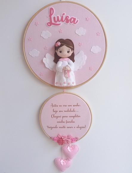 PORTA MATERNIDADE BASTIDOR ANJINHA DA GUARDA