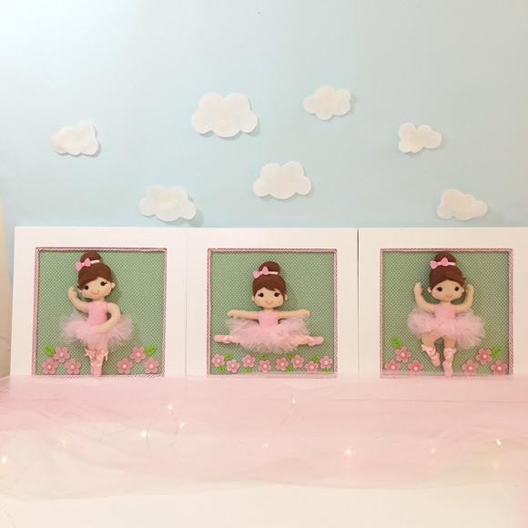 Quadro Bailarina de Feltro