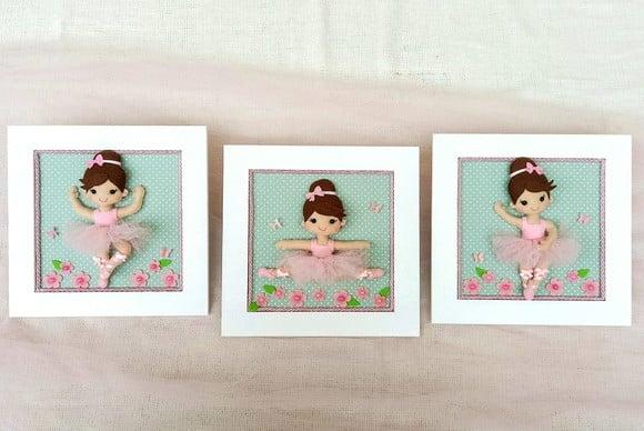 Quadro Bailarina de Feltro