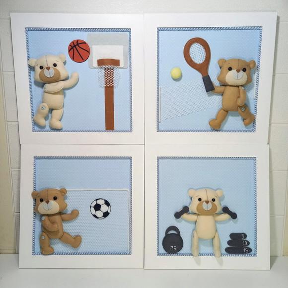 Quadro Ursinho Esportes