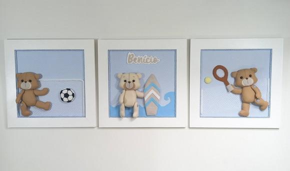 Quadros Decorativos - Urso Esportes