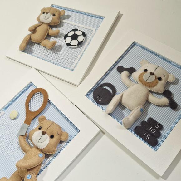 Quadros Decorativos Urso Esportista