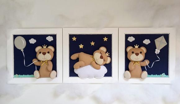 Quadros Decorativos tema Ursinho Principe