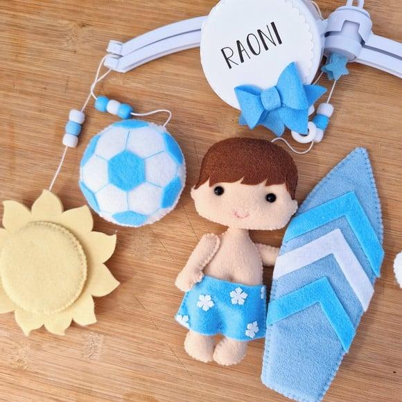 Mobile de Berço Surf e Futebol