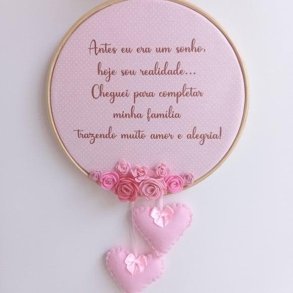 PORTA MATERNIDADE BASTIDOR ANJINHA DA GUARDA