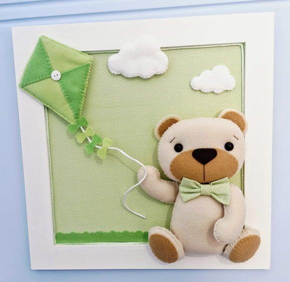Quadrinhos Decorativos Ursinho - Balão