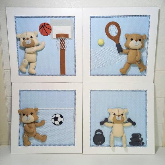 Quadro Ursinho Esportes