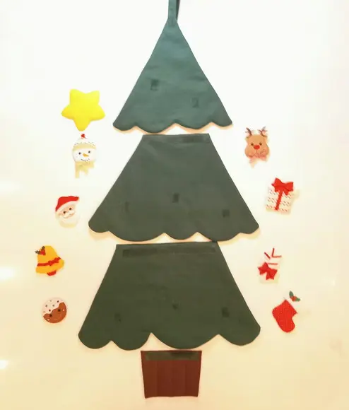 Arvore de Natal Montessoriana em Feltro-interativa-sensorial