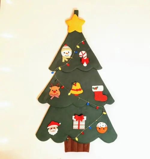 Arvore de Natal Montessoriana em Feltro-interativa-sensorial
