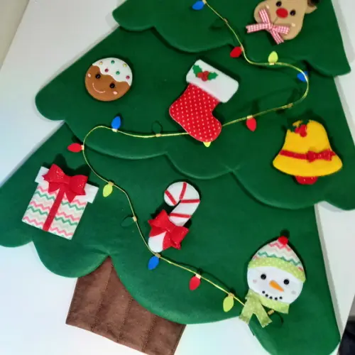Arvore de Natal Montessoriana em Feltro-interativa-sensorial