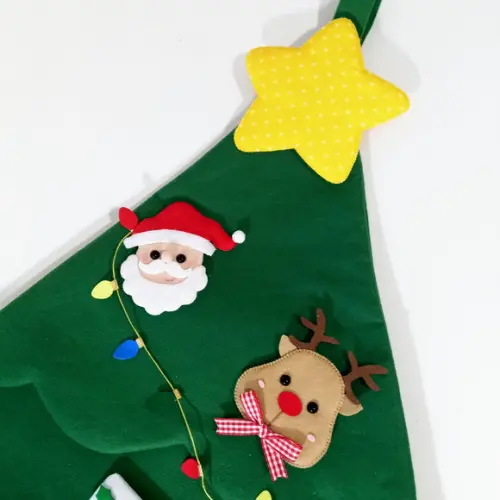 Arvore de Natal Montessoriana em Feltro-interativa-sensorial