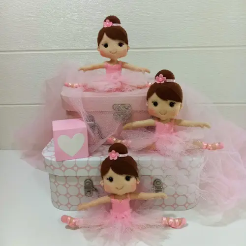 Boneca Bailarina em Feltro