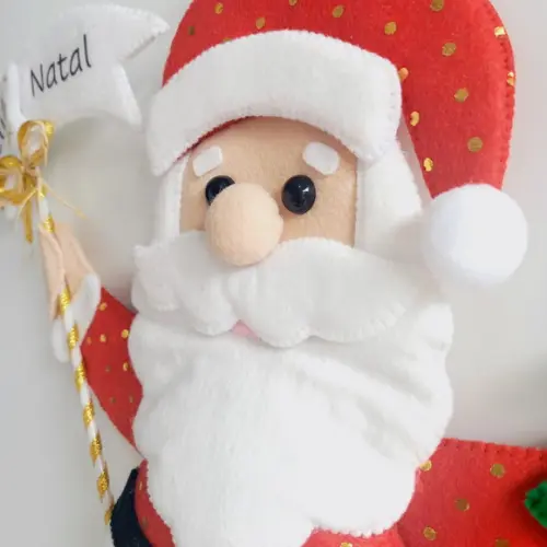 Enfeite de Porta de Natal Papai Noel