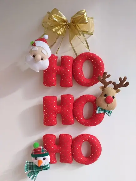 Enfeite de Porta Natalino Hohoho