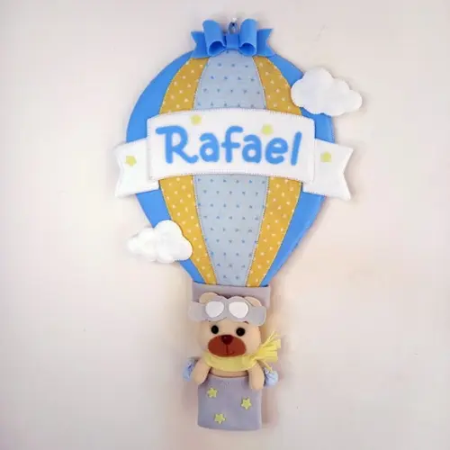 ENFEITE PORTA MATERNIDADE URSO BALOEIRO