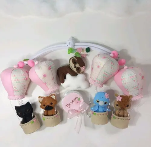 Mobile de Berço Animais Brasileiros no Balão