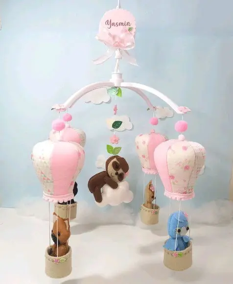 Mobile de Berço Animais Brasileiros no Balão