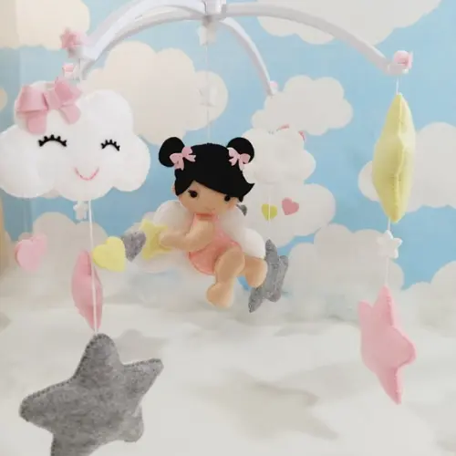 Mobile de Berço Musical Chuva de Amor - Nuvem