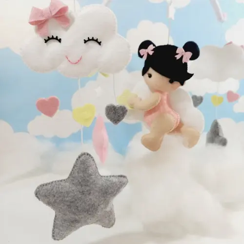 Mobile de Berço Musical Chuva de Amor - Nuvem