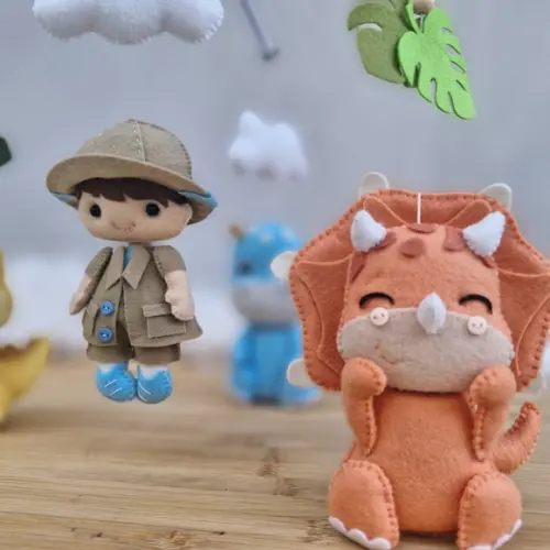 Mobile de Berço Musical Dinossauro - Dinos Fofos