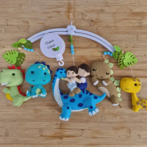 Mobile de Berço Musical Dinossauro - Irmãos