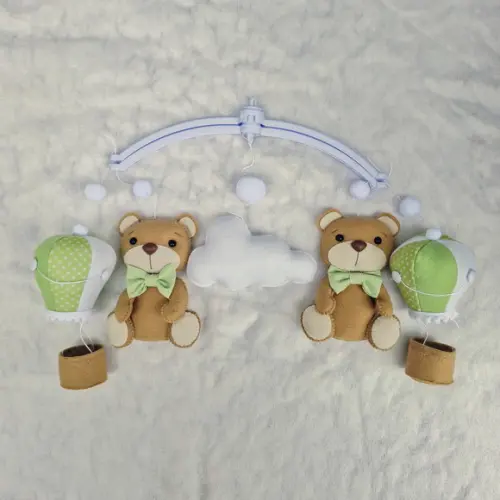 Móbile para Berço Balão e Ursinho