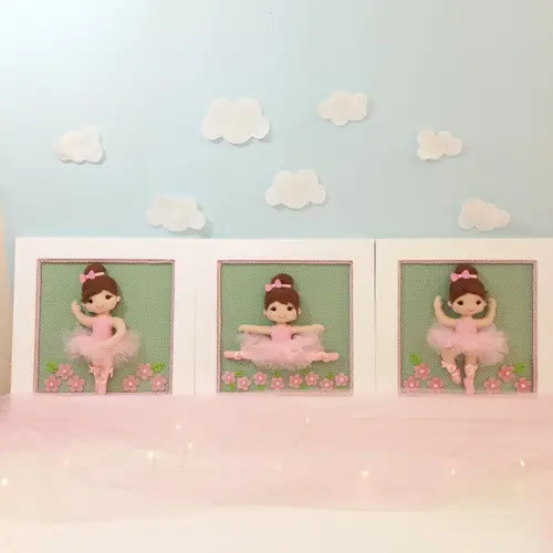 Quadro Bailarina de Feltro