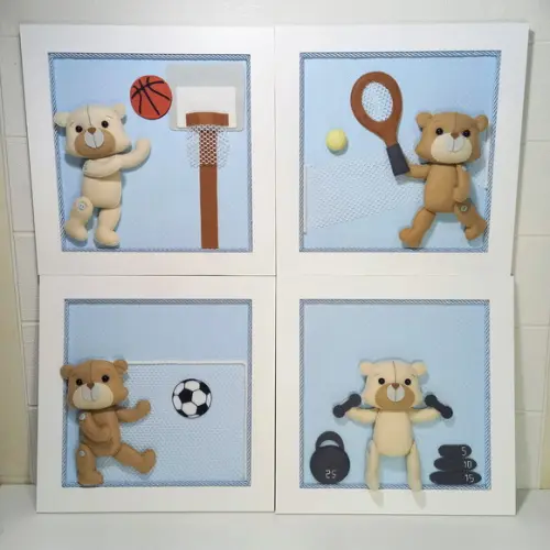 Quadro Ursinho Esportes