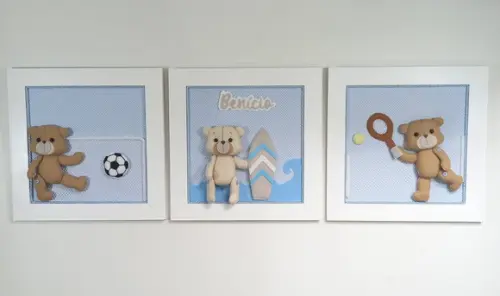 Quadros Decorativos - Urso Esportes