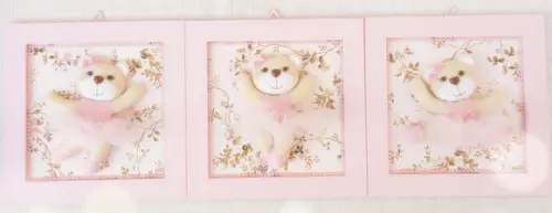 Quadros Ursa Bailarina - Rosa