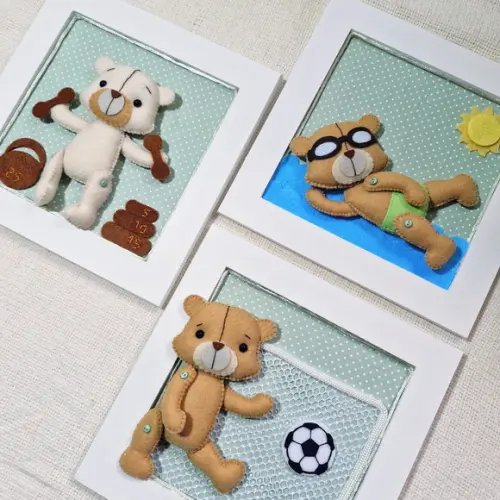 Quadros Decorativos Urso Esportista