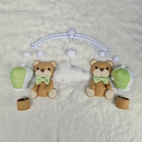 Móbile para Berço Balão e Ursinho