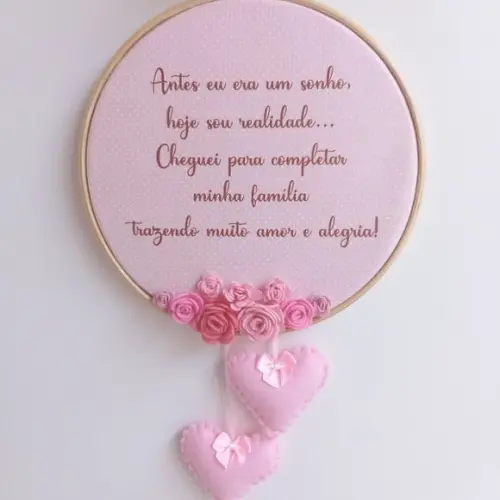 PORTA MATERNIDADE BASTIDOR ANJINHA DA GUARDA
